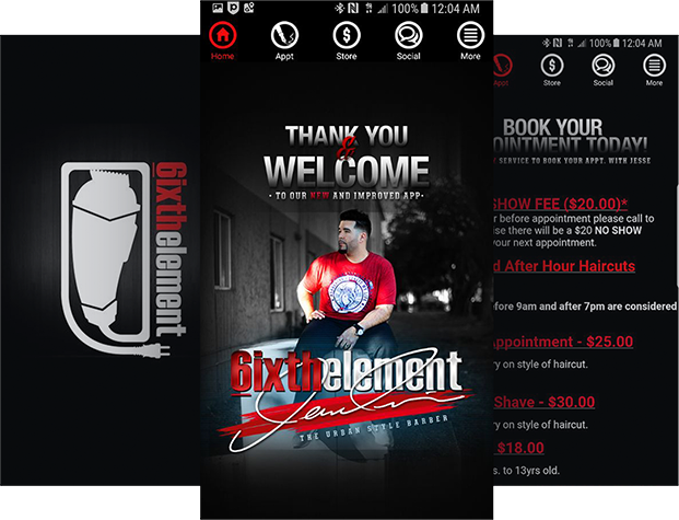 App For Barbers - 6ixthelement Barbershop